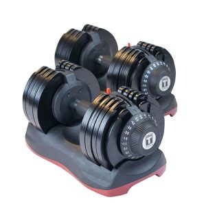 Body-Solid Tools Adjustable Dumbbell Set, 11 lb. to 66 lb. (PAIR)