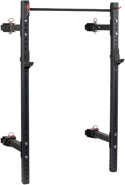 wall mounted folding squat rack Wall-Mounted Folding Squat Rack