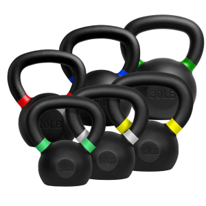 French Fitness Cast Iron Kettlebell Set 5-30 lbs (New)